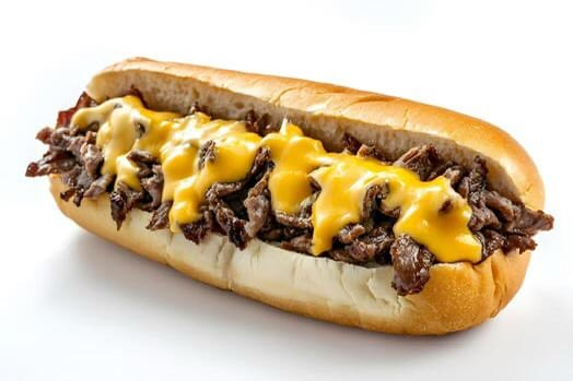 Spicy Philly Cheesesteak Sandwich.
