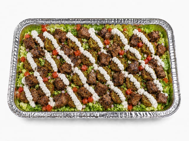Lamb & Falafel Over Salad.