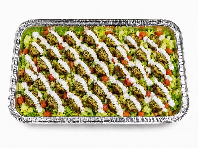 Falafel Over Salad.