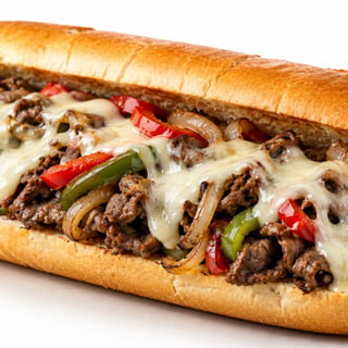 Philly Cheesesteak Sandwich W/ Mozzarella Cheese