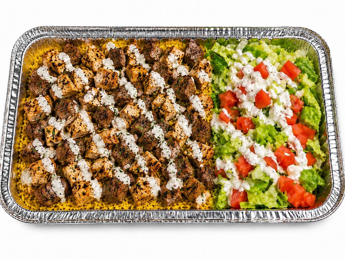 Chicken & Lamb Over Rice.