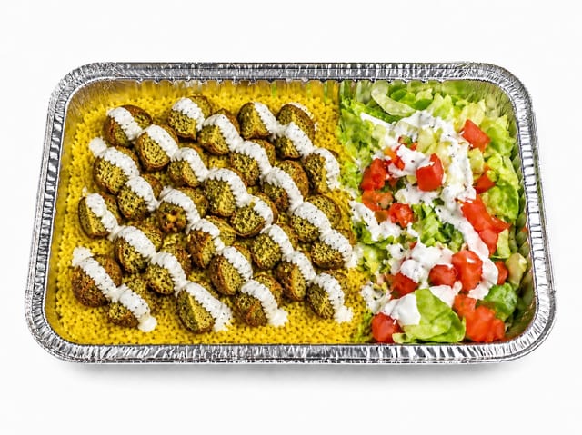 Falafel Over Rice.