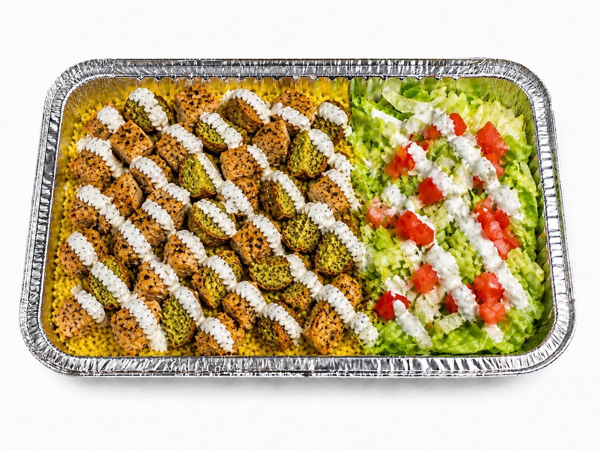 Falafel & Chicken Over Rice.