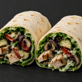 2. Roasted Veggies & Chicken Wrap