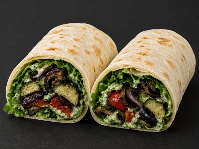 1. Roasted Vegetables Wrap.