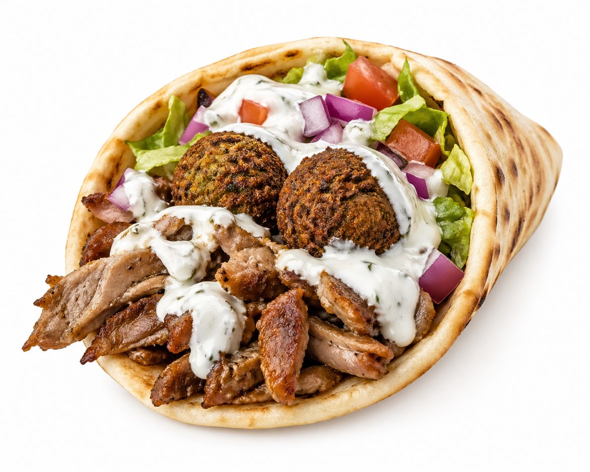 Lamb & Falafel Gyro.