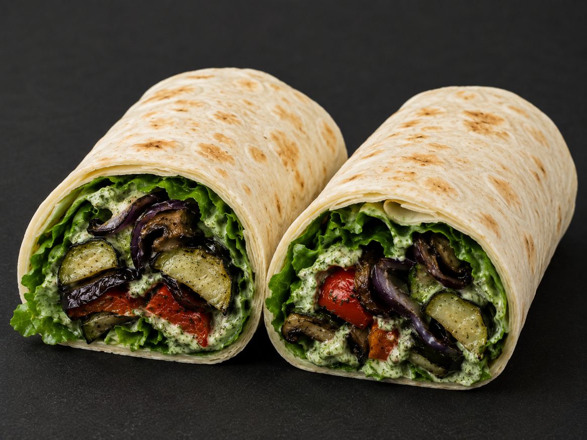 1. Roasted Vegetables Wrap.