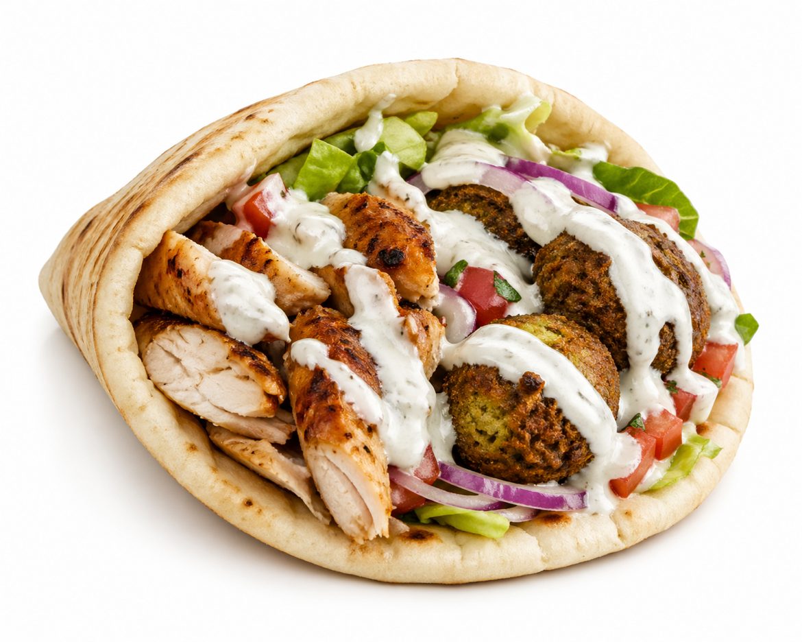 Chicken & Falafel Gyro.