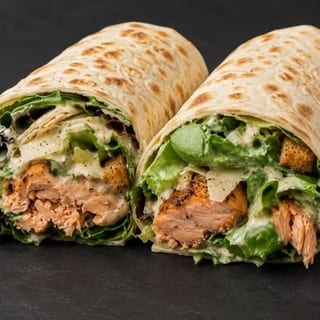 Grilled Salmon Caesar Wrap